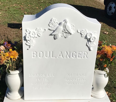 White Marble Headstone